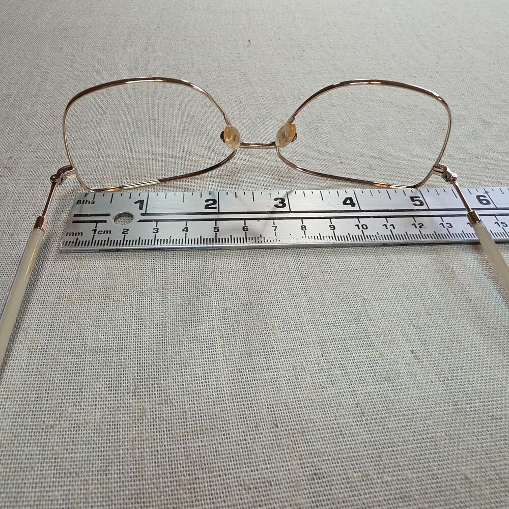 Lilly Pulitzer Catalina Eyeglass Frames Gold Metal Floral Temple Arms Women's - Picture 10 of 10